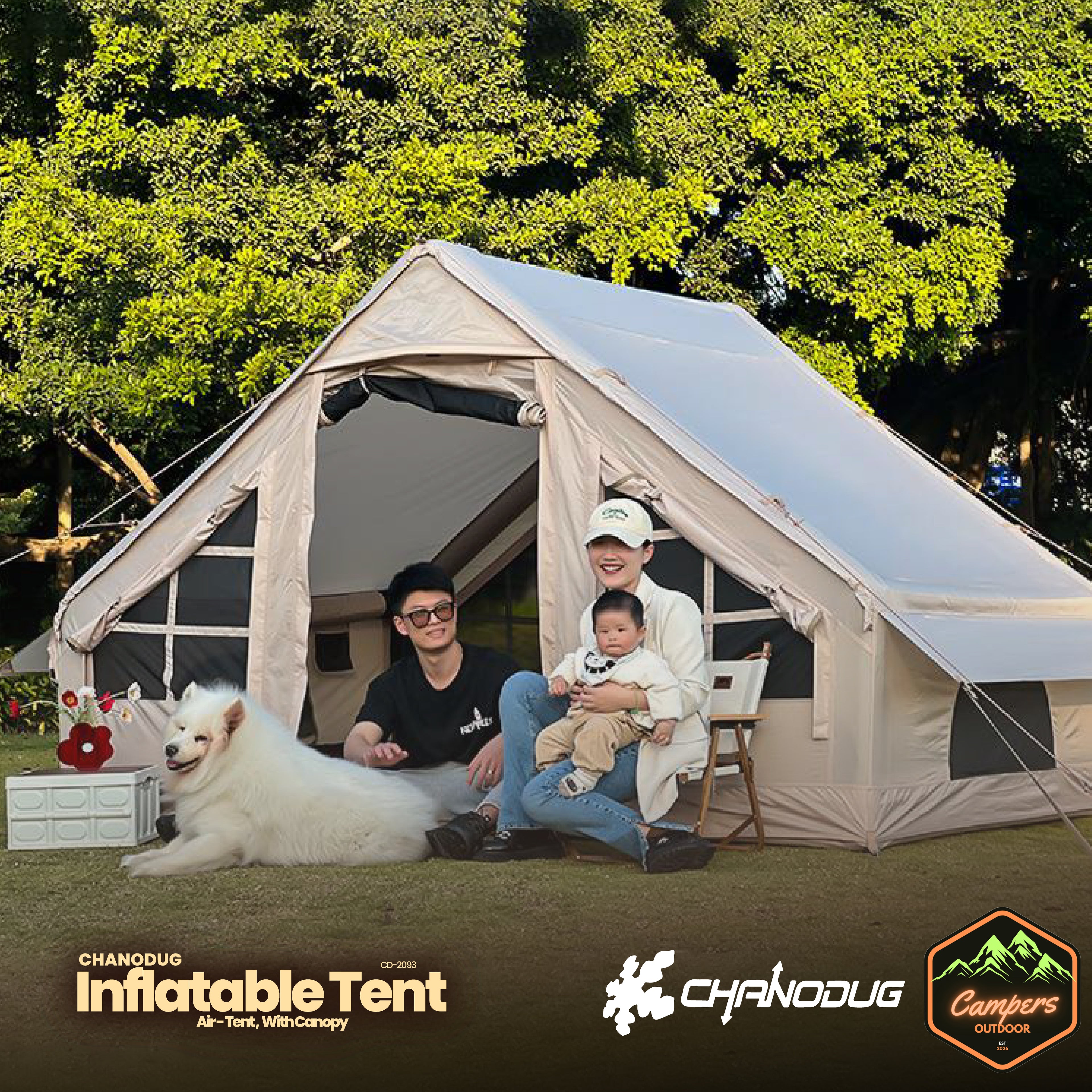 CHANODUG CD-2093 Inflatable Tent with Canopy
